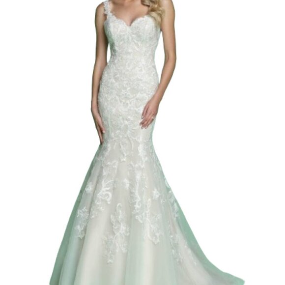 NWT Da Vinci 50624 Bridal Dress Ivory Ivory size 4 - Picture 1 of 7